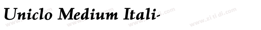 Uniclo Medium Itali字体转换